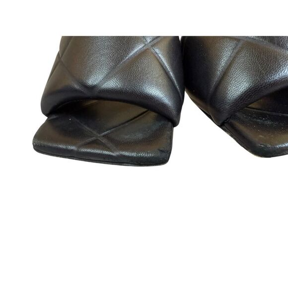 Bottega Veneta Lido 90 Black Quilted Leather Sandals Heels Size 38.5 - Picture 8 of 12